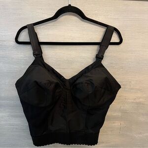 Vintage Vanity Fair Woman Black Long Line Bra Size 40C Like New